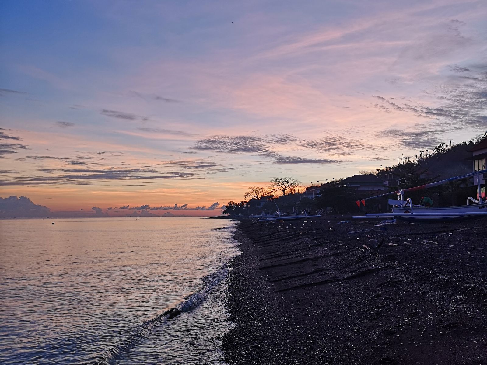 Abang beach at first light, East Bali